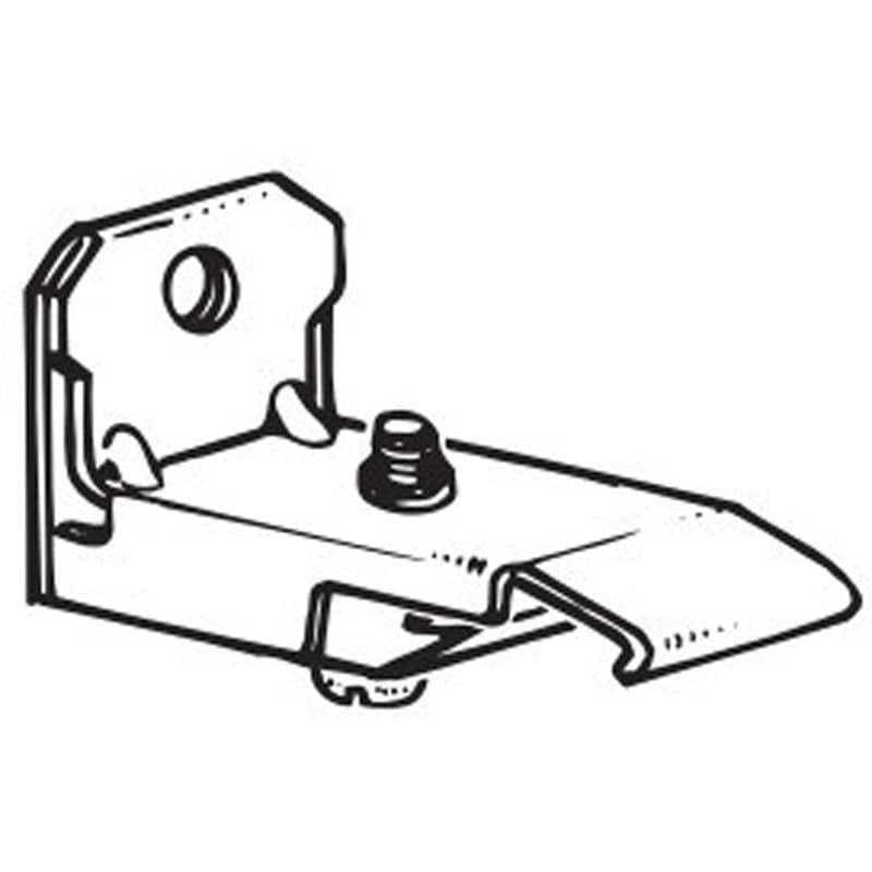 D0267 17型カーテンレール用 正面シングルブラケット フルネス 1箱(100個) D0267