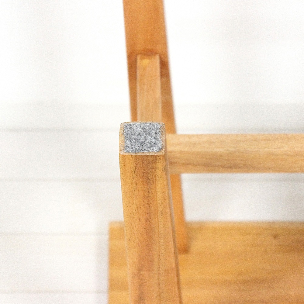 61920 ウッドスツール クロシオ ×キャスター ナチュラル色 高さ