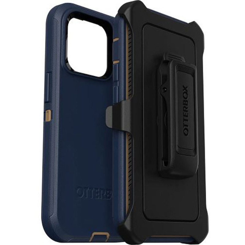77-88384 iPhone14Proケース DEFENDER ブルースエードシューズ OtterBOX 耐衝撃 色Blue Suede Shoes