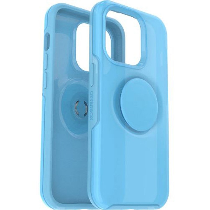 77-88802 iPhone14Proケース OTTER + POP SYMMETRY シアン OtterBOX 耐衝撃
