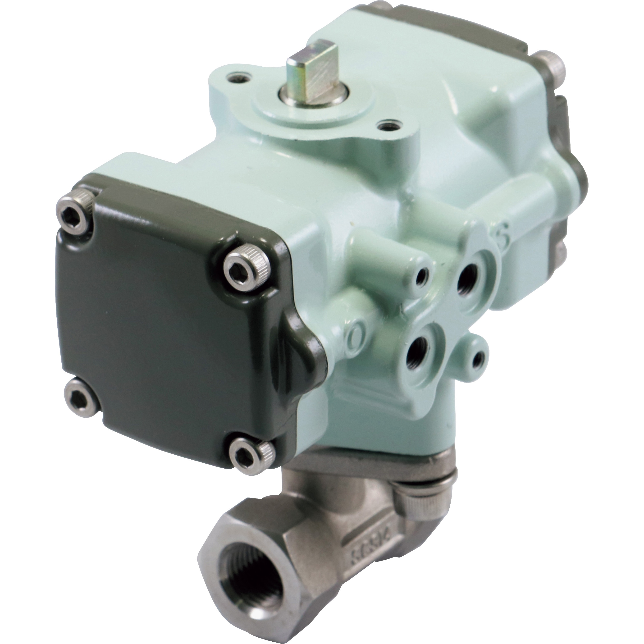 LAS-107-08RC 空圧自動ボールバルブ(ステンレス) ハマイ RC×RC接続 呼び径(B)1/4  LAS-107-08RC