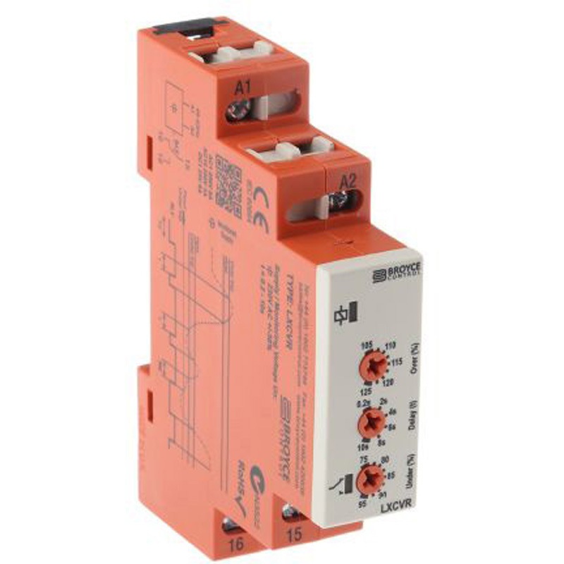 LXCVR 230V モニタリングリレー Broyce Control SPDT 17.5mm BROYCE CONTROL 1個 LXCVR 230V
