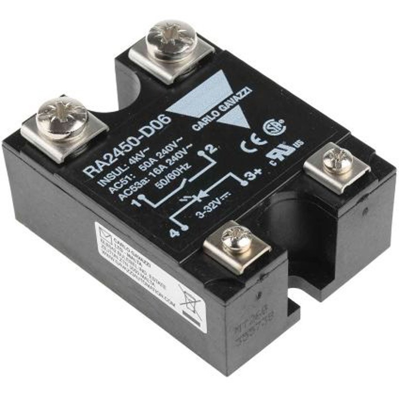 RA2450-D06 Carlo Gavazzi ソリッドステートリレー 最大負荷電流:50 A 最大負荷電圧:280 V ac パネルマウント， RA2450-D06 1個 CARLO GAVAZZI 【通販モノタロウ】