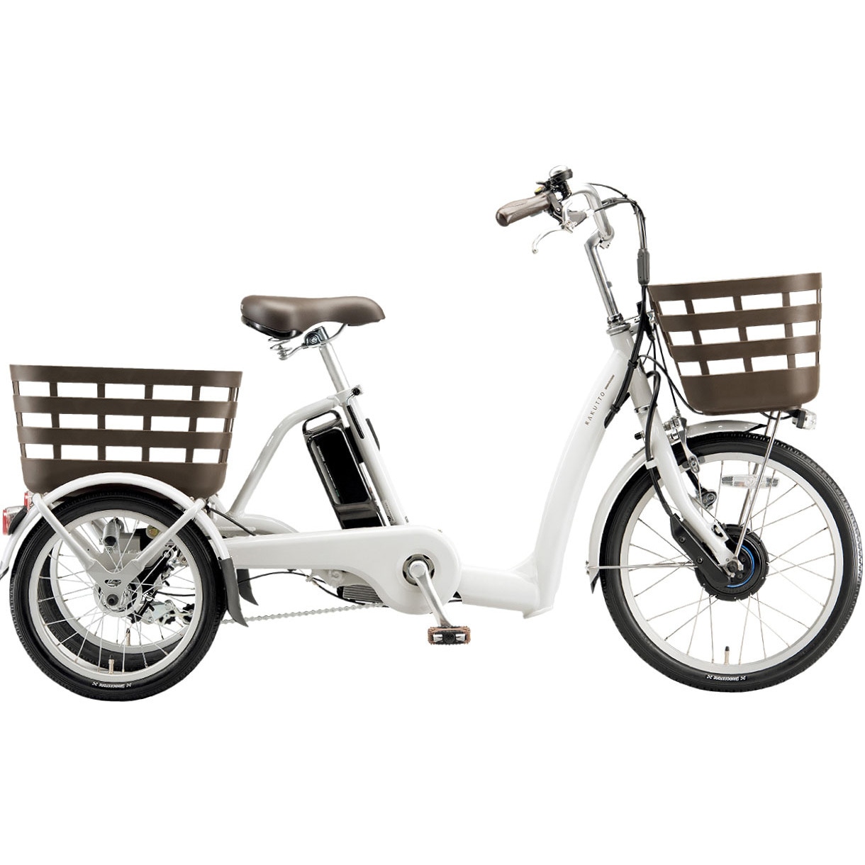 RW0B45-TC 防災サイクル ラクットワゴン 前20型/後16型 電動アシスト三輪自転車 ノンパンク仕様 2025年モデル  【完成組立品】 1台 BRIDGESTONE(ブリヂストン) 【通販モノタロウ】