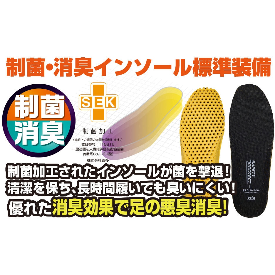 KR7470 TPE踏貫き防止セーフティブーツ KITA(喜多) 鋼(JIS S級