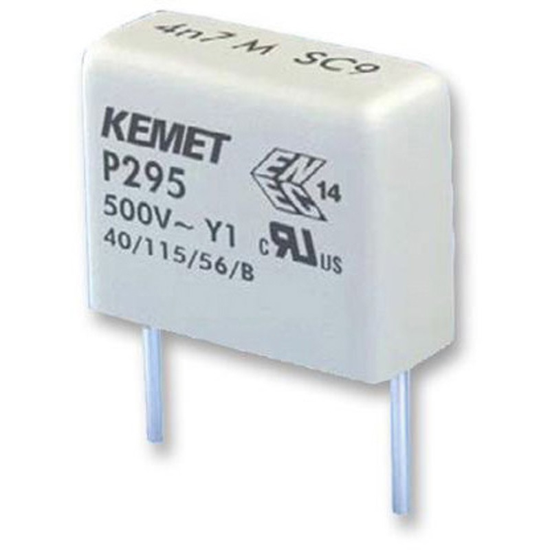 P295BQ472M500A KEMET ペーパーコンデンサ，500V ac，4.7nF，±20% KEMET 1袋(250個) P295BQ472M500A