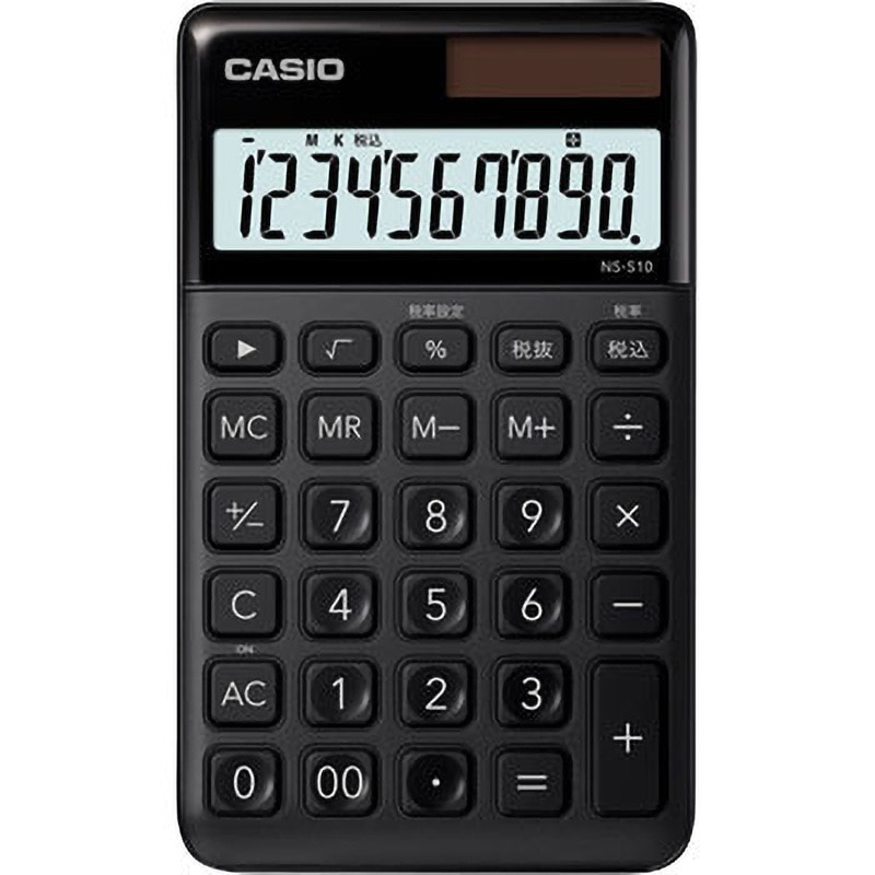 NS-S10-BK-N スタイリッシュ電卓(大判手帳サイズ) カシオ計算機 桁数10