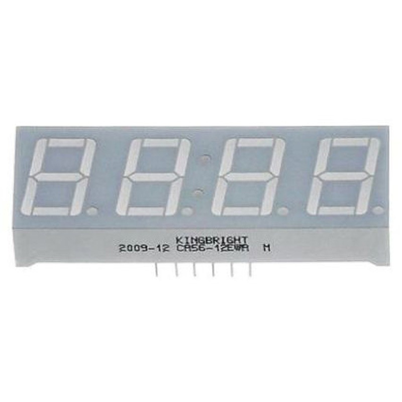 CA56-11SURKWA Kingbright LEDディスプレイ， 4桁， 赤， 数字表示器， 7セグメント， CA56-11SURKWA 1セット(10個) KINGBRIGHT 【通販モノタロウ】