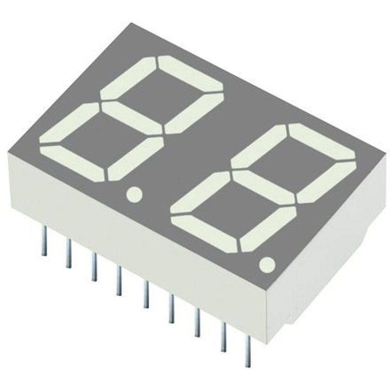 DA56-51SURKWA Kingbright LEDディスプレイ， 2桁， 赤， 数字表示器， 7セグメント， DA56-51SURKWA 1セット(20個) KINGBRIGHT 【通販モノタロウ】