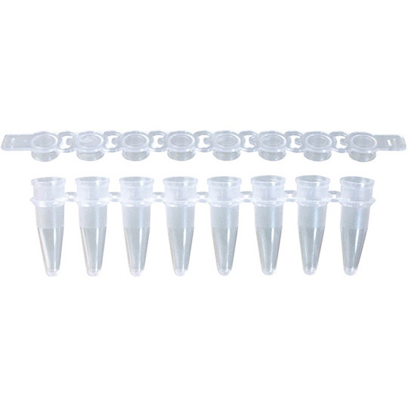 FG-028FC 0.2mL 8連PCRチューブ+フラットキャップ 120ストリップ 1箱(120ストリップ) FastGene 【通販モノタロウ】