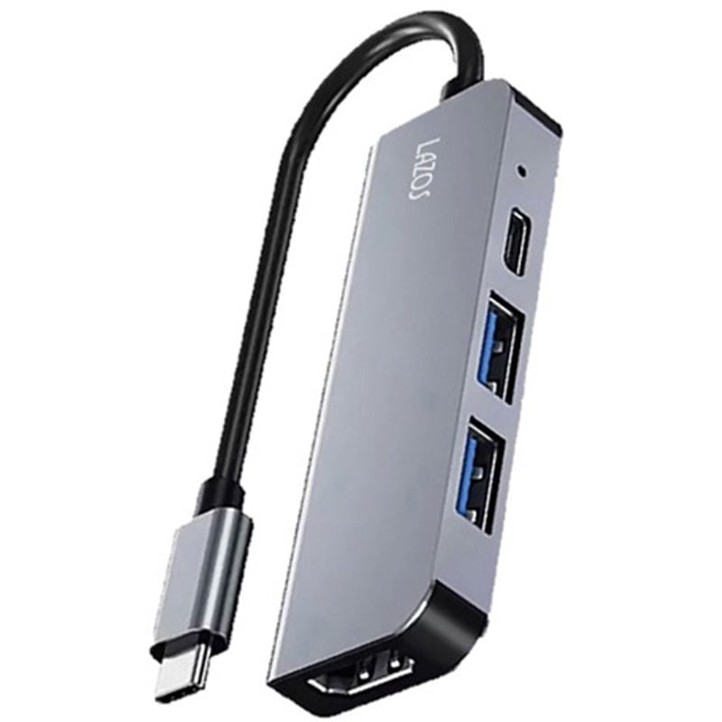 L-CHU4 変換アダプタ TypeC 4in1 1ケース 6個入 1ケース(6個) Lazos 【通販モノタロウ】