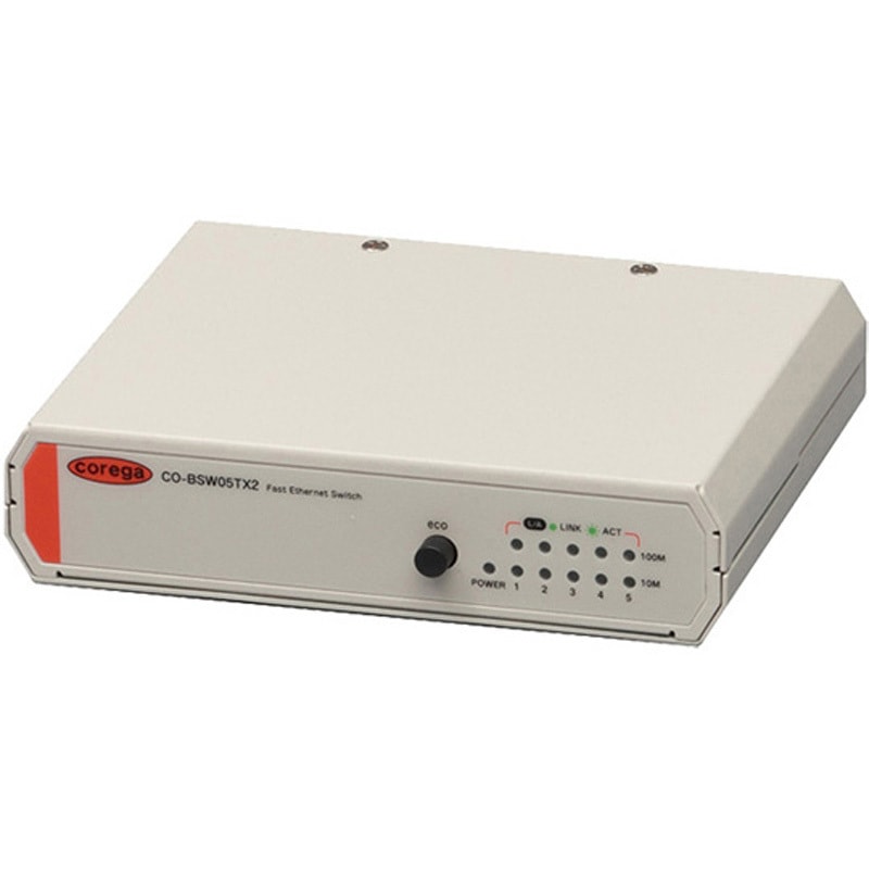 CO-BSW05TX2 法人向け 100BASE-TX/10BASE-T 5ポート レイヤー2スイッチングハブ メタル筐体 電源内蔵モデル アライドテレシス 1式 CO-BSW05TX2