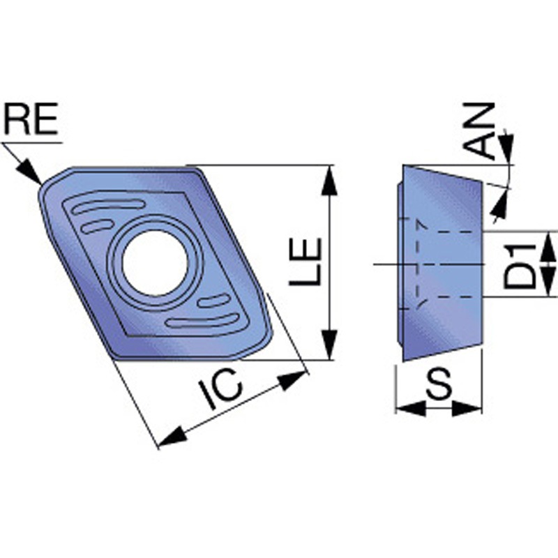 タンガロイ チップ (10個) XPMT110412R-DJ AH7030