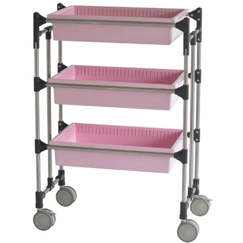 HTW-3 折りたたみ式トレーワゴン W800×D440×H1080mm 1台 トクヤマ 【通販モノタロウ】