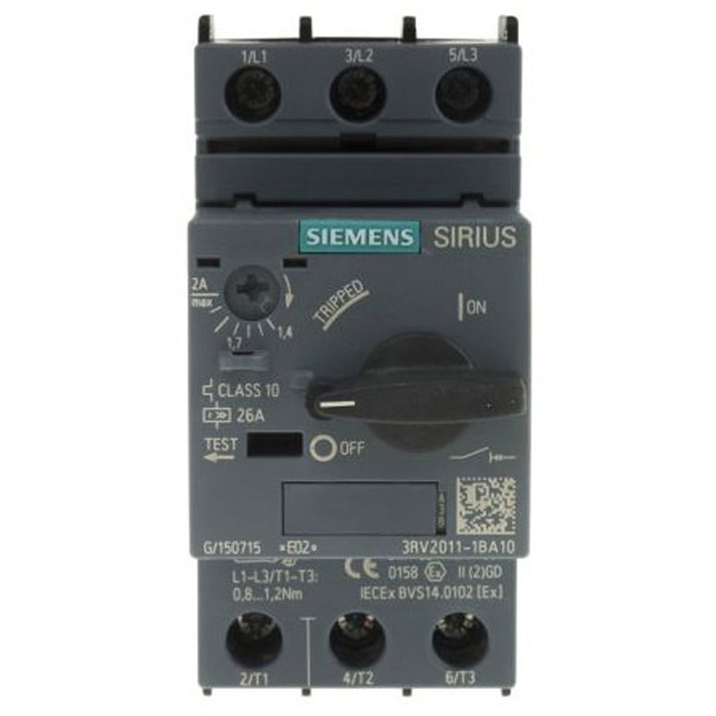 3RV2011-1BA10 モータプロテクタ 1個 SIEMENS 【通販モノタロウ】