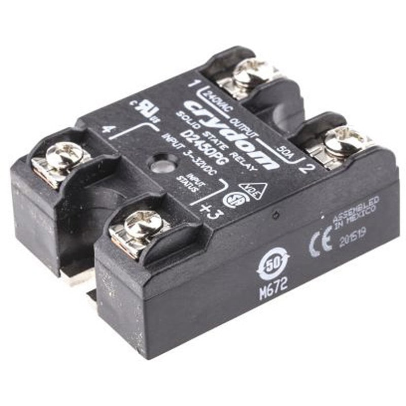 D2450PG Sensata Crydom ソリッドステートリレー 最大負荷電流:50 A 最大負荷電圧:280 V rms パネルマウント， D2450PG 1個 Sensata / Crydom 【通販モノタロウ】