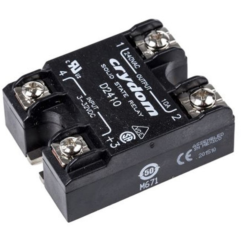 D2410 Sensata Crydom ソリッドステートリレー 最大負荷電流:10 A rms 最大負荷電圧:280 V rms 表面実装， D2410 1個 Sensata / Crydom 【通販モノタロウ】