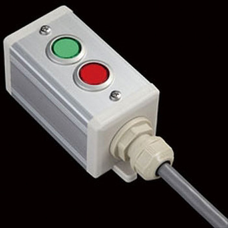 AIO-M212 スイッチ2点R(GR)1m/1点+ブラケット SUS(エスユーエス) 配線あり 防塵