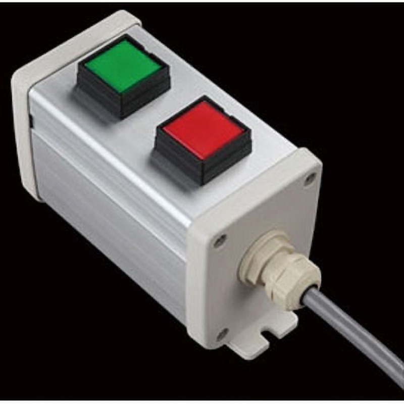 NGC-24A S-6480スイッチ2点S(GR)防水1点1m SUS(エスユーエス) 配線あり