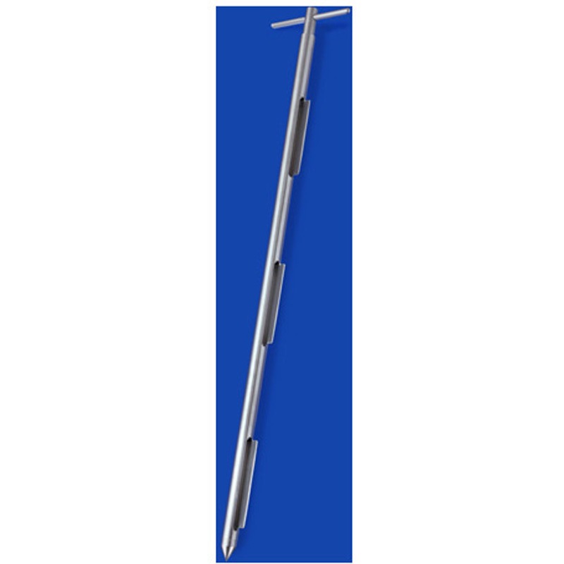 SS-CPS090 ステンスクレイパーポケットパウダーサンプラー 3ポケット SUS316 90cmL 20mL アズワン 1個 SS-CPS090