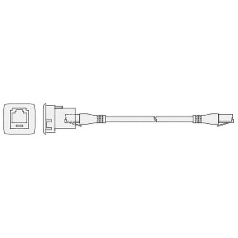 C1K-30AR LANケーブル(5e)耐屈曲 アダプタ付 SUS(エスユーエス) ライトグレー色 ストレート結線式 10m  1本 C1K-30AR