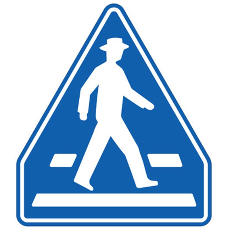 395-481 通路用標識 横断歩道 アズワン 1個 395-481