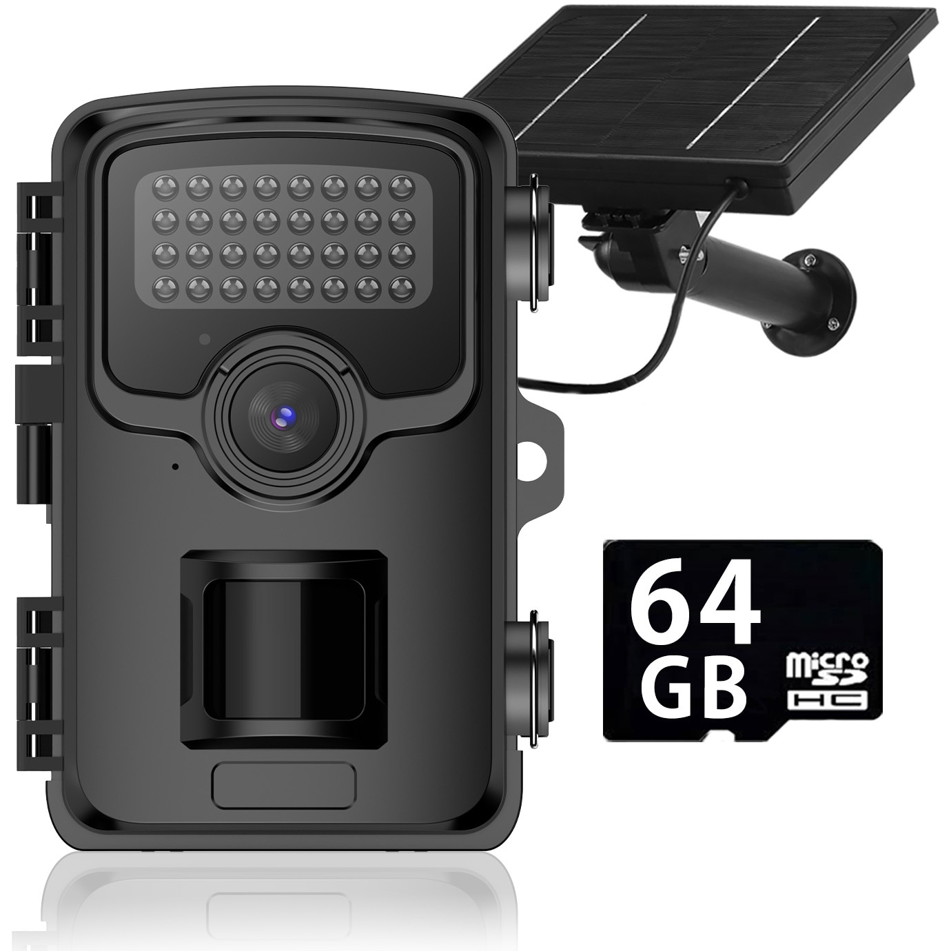 nakaソーラートレイルカメラセット 4600万画素 楽天市場】【【32GBのSDカードが付属】ソーラー対応 &WiFi電源不要