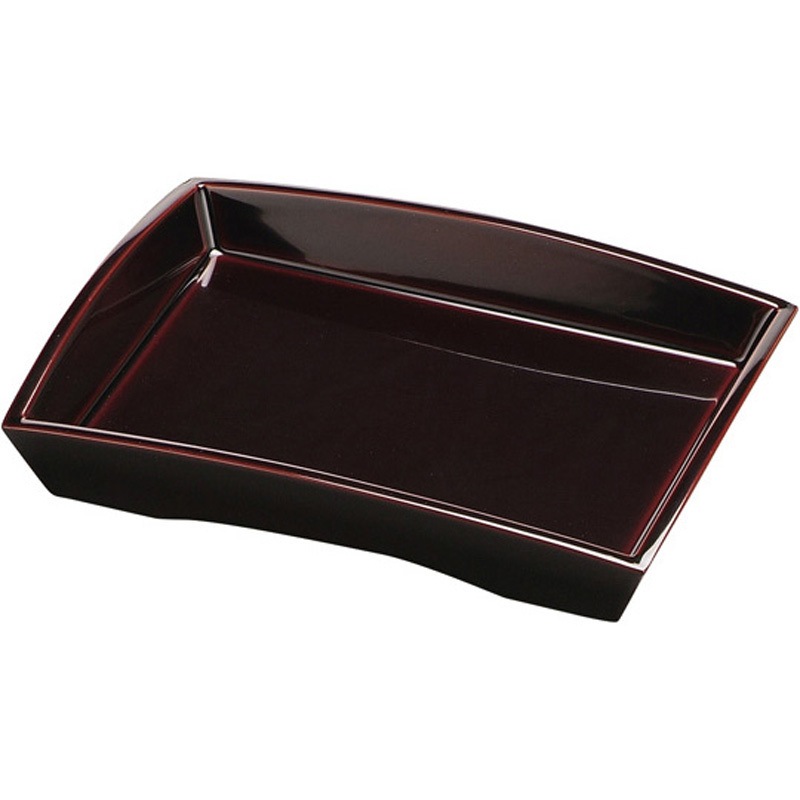 55010140 木製 7.5寸 山路長角盛皿 溜漆塗 1個 福井クラフト 【通販モノタロウ】 26,625円