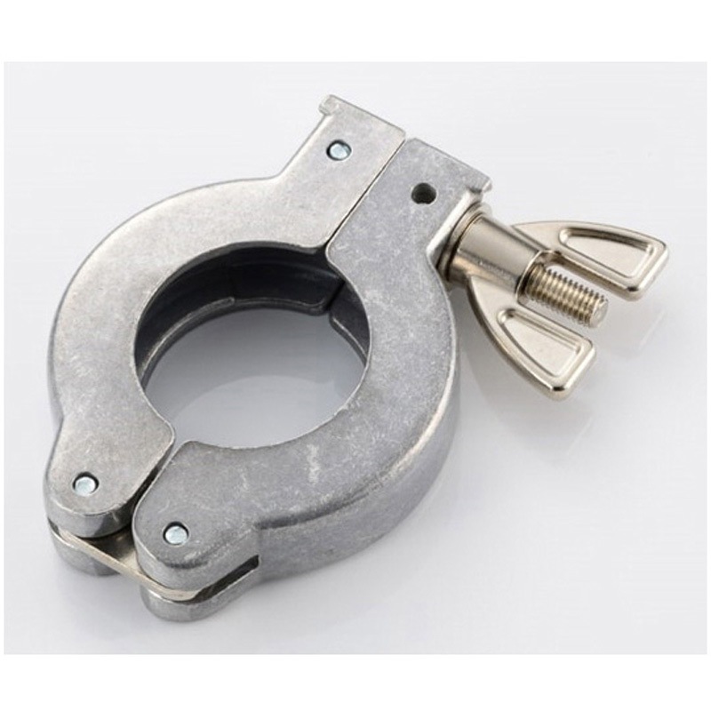 真空ポンプ配管部品 クランプ2 アルミ製 アズワン 真空配管用継手