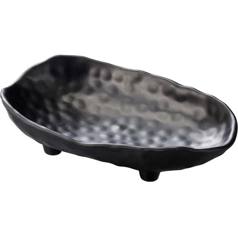 51022590 メラミン 31cm 手びねり長鉢 黒マット 1個 福井クラフト 【通販モノタロウ】