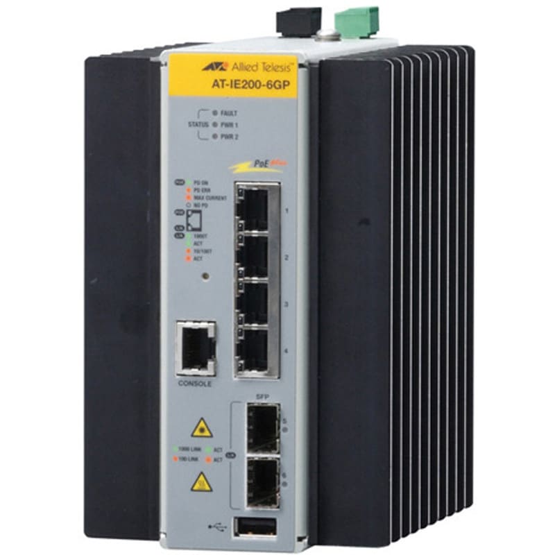 2348RZ5 AT-IE200-6GP-Z5 PoEスイッチ アライドテレシス 1式 2348RZ5