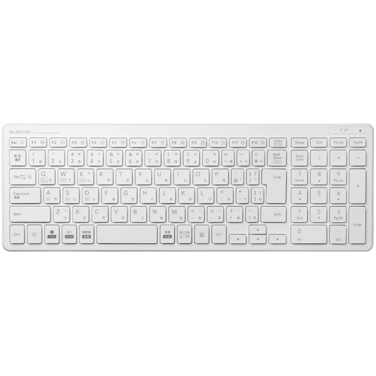 TK-FBP101WH キーボード ワイヤレス Bluetooth 無線 フルキーボード