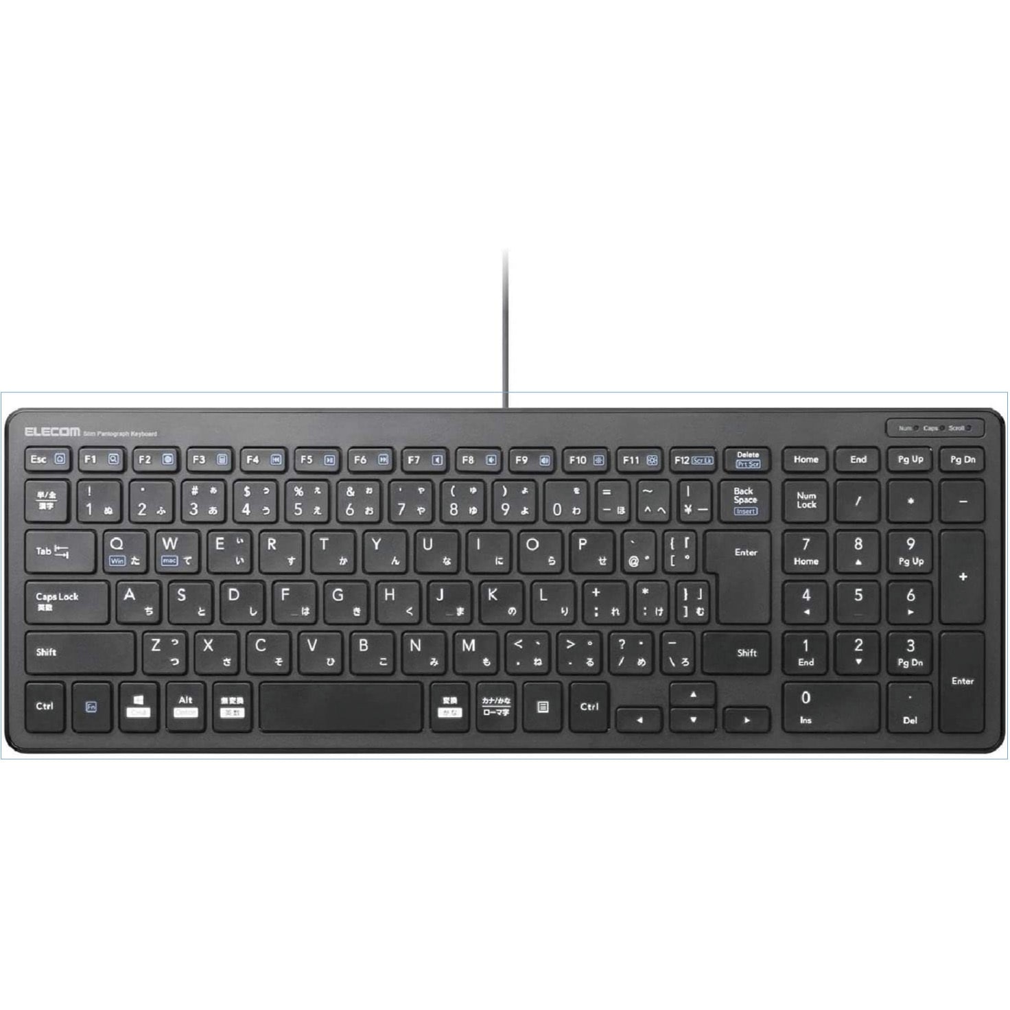 TK-FCP097BK キーボード 有線 パンタグラフ USB 薄型 コンパクト PS5