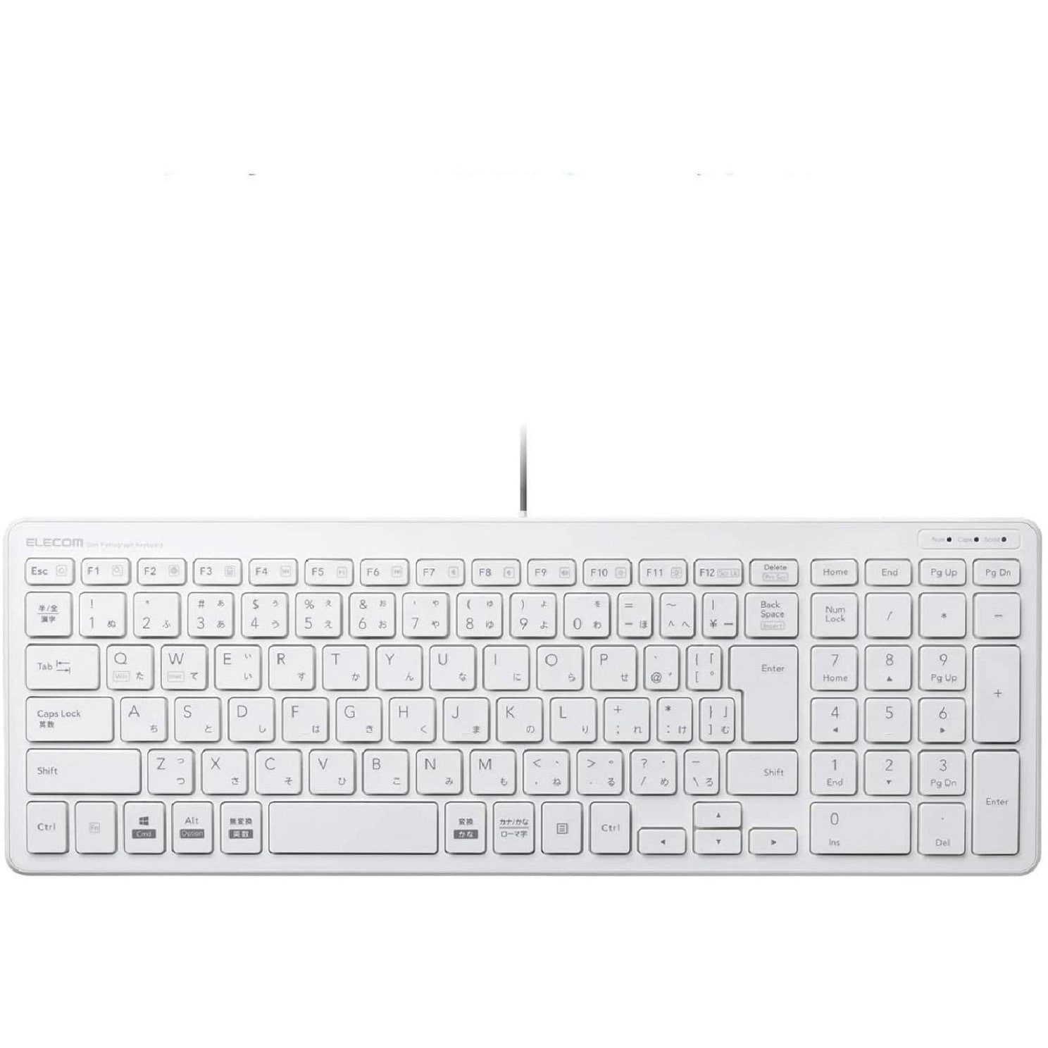 TK-FCP097WH キーボード 有線 パンタグラフ USB 薄型 コンパクト PS5