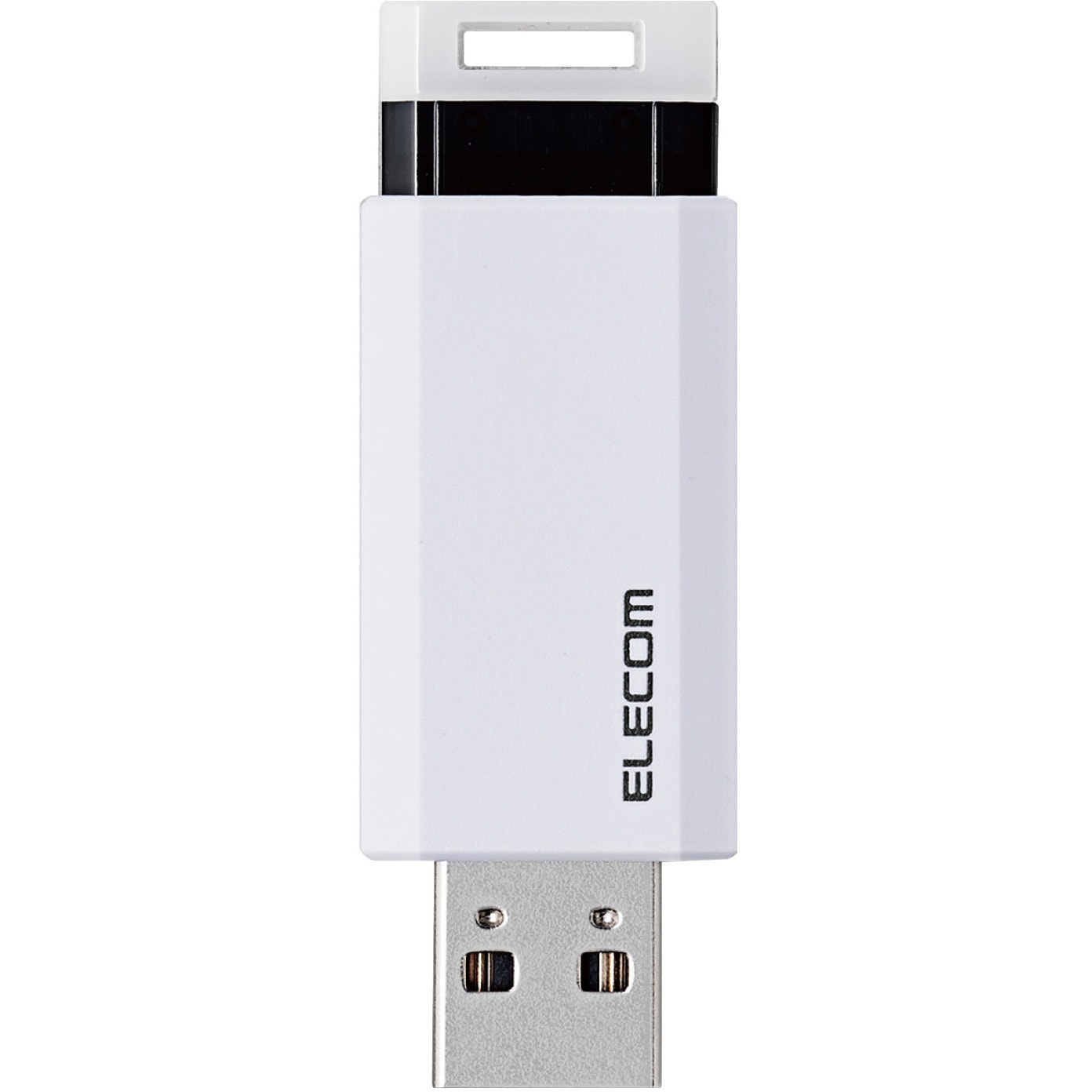 MF-PKU3016GWH USBメモリ USB3.1(Gen1) ノック式 自動収納 ストラップ