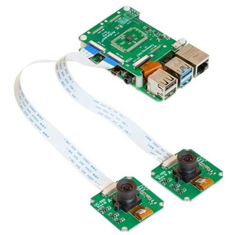 UCTRONICS-B0266 ラズパイ/JetsonNano/NX用モノクロデュアルカメラ