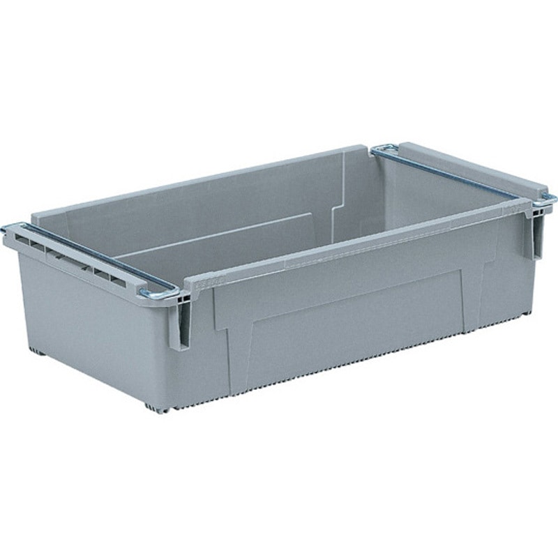 80019501GL802 ネスティングコンテナー YS-78 孔有 ハンドル付 ライトグレー アズワン 1個 80019501GL802