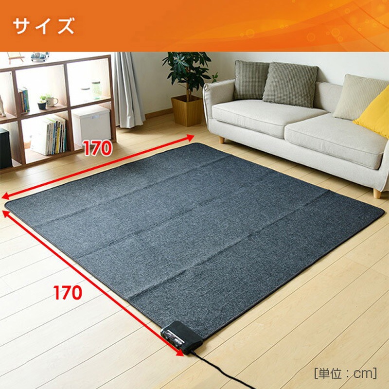 EUC-201 ホットカーペット 本体 小さく折りたためる 1枚 YAMAZEN(山善