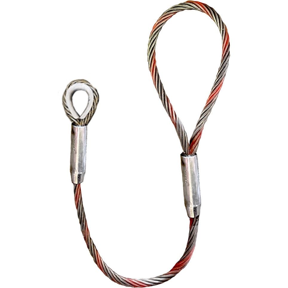 その他 Kentaka 70335 玉掛ワイヤー(タフカラー安全ひげなしテーパーロック Carrot) 片