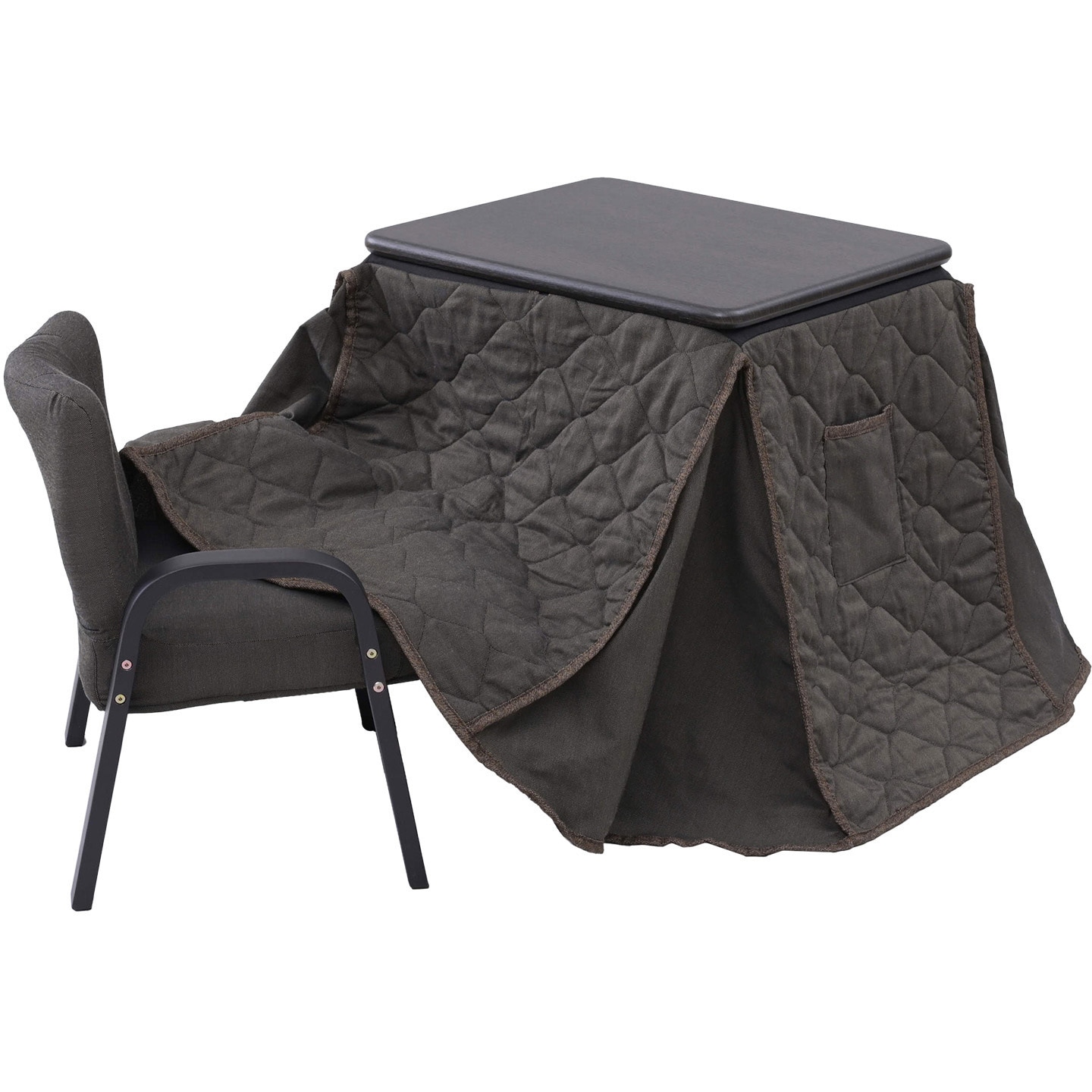 SKB-6050(BR1) こたつ 布団セット ハイタイプ 一人用こたつ 3点セット