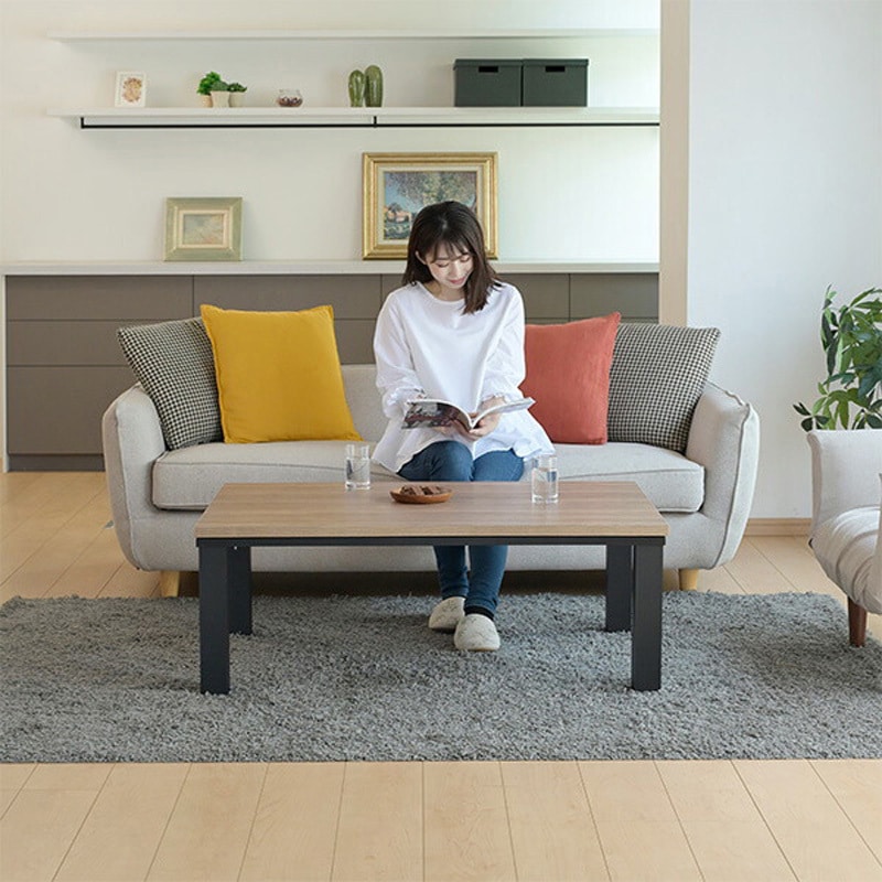 HLT-10570(OBRBK) こたつ本体 こたつテーブル80×60/105×70cm YAMAZEN