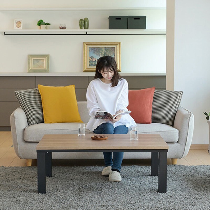 HLT-F12080(OBRBK) こたつ本体 こたつテーブル 120×80cm YAMAZEN(山善