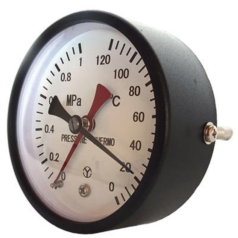 EA729PA-3 0- 120℃/0-1.0MPa 水高計(横型) エスコ ゲージ径75mm 1個(1個) EA729PA-3