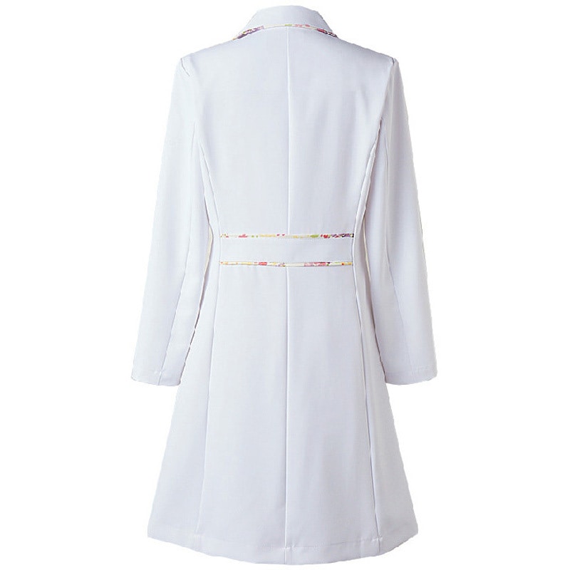 住商モンブラン LW102-13 ドクターコートレディス長袖S ホワイト アメリ ブルー Mサイズ 住商モンブラン ドクターコートレディス長袖S LW102-13-S Sサイズ |b03