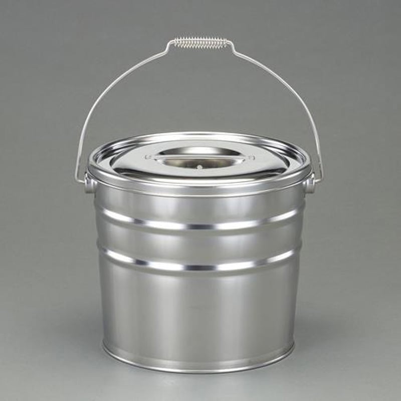 EA508S-215 15L バケツ・フタ付(ステンレス製) エスコ 1セット(1セット) EA508S-215 8,468円