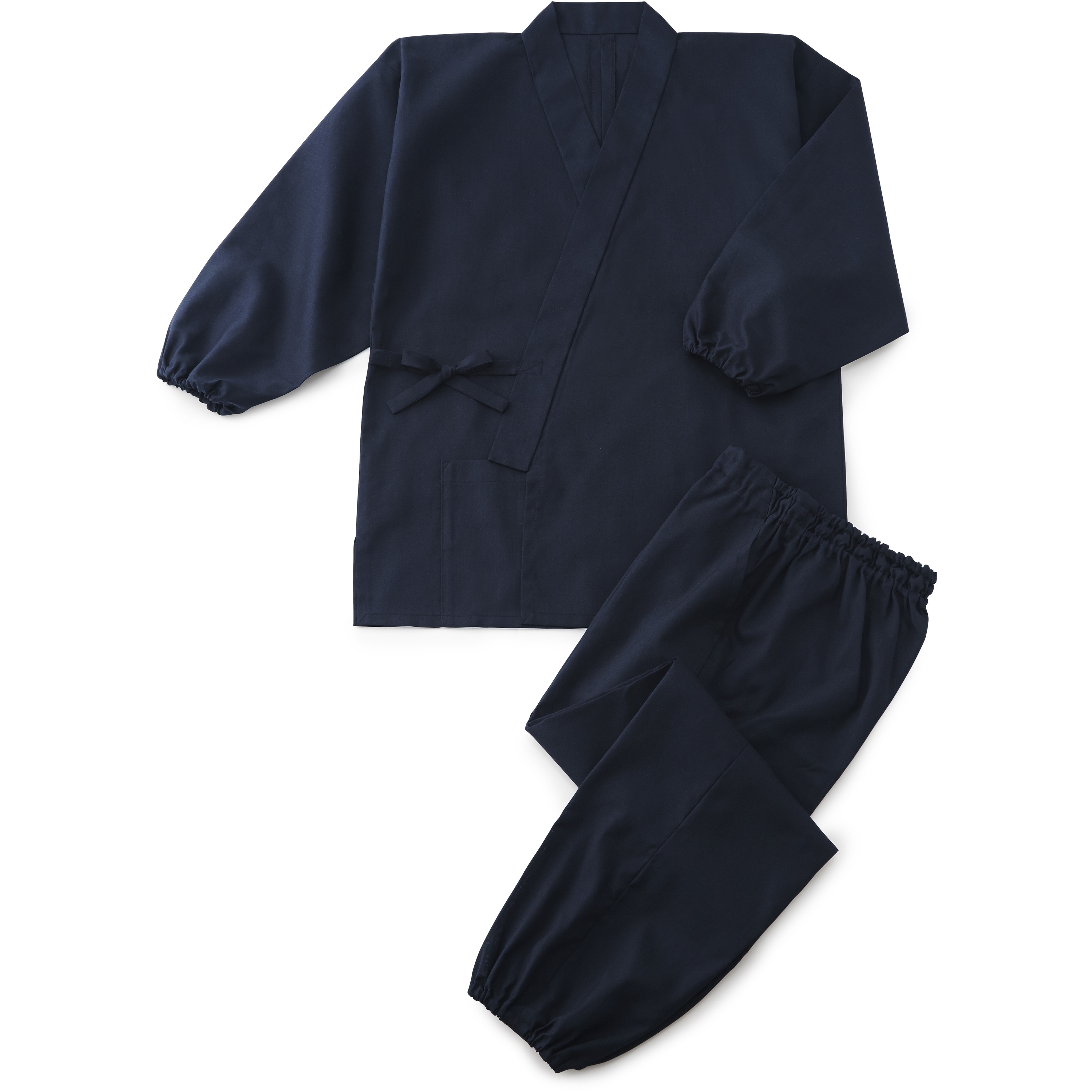 534-濃紺-LL 537 清涼綿混 平織 京作務衣 濃紺 LL 1枚 興栄繊商 【通販モノタロウ】