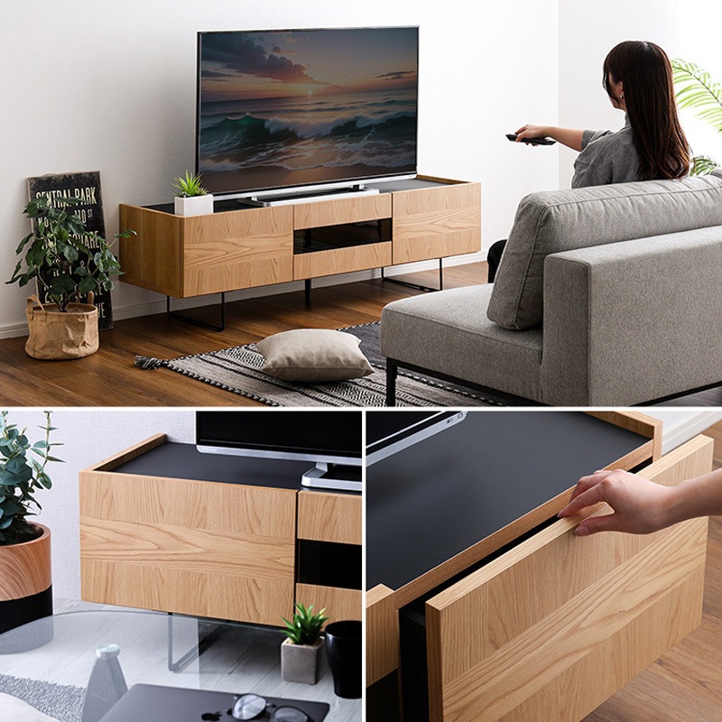 SH-22-LB150-WAL 日本製 スタイリッシュなテレビボード 150cm幅