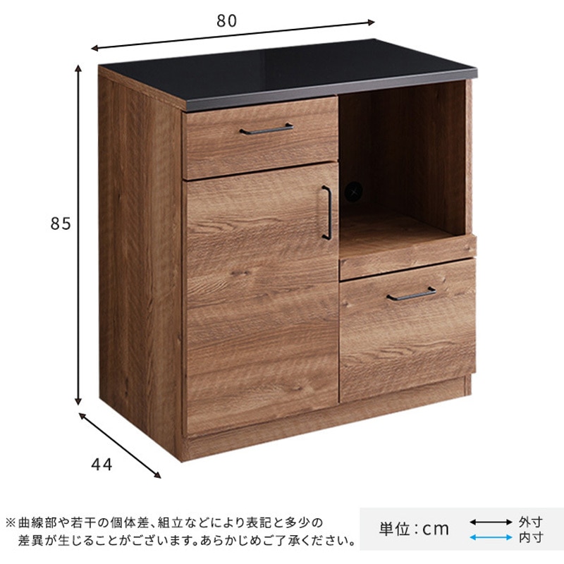 SH-22-KD80-WAL 日本製 特殊鋼板を使ったキッチンカウンター(ドア