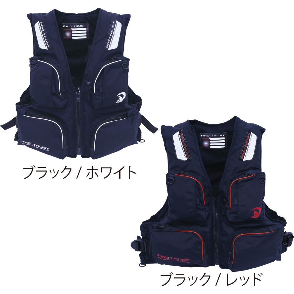 ブラック/レッド フローティングベスト PT-1045 PRO：TRUST(プロトラスト) ブラック/レッド色
