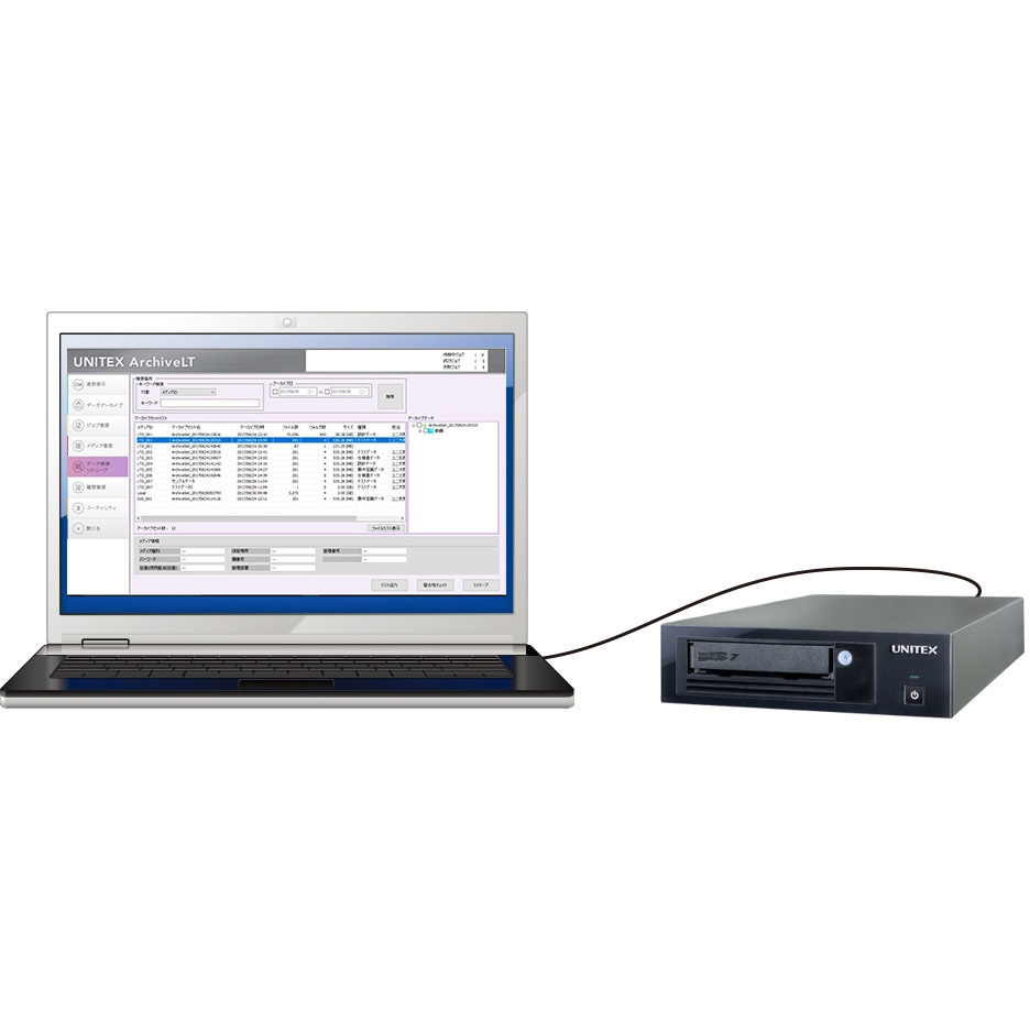 高速USB接続 LTOテープ装置(ドライブ：LTO Ultrium7) UNITEX 【通販